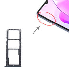 SIM Card Tray + SIM Card Tray + Micro SD Card Tray, For Realme C31 — Silver