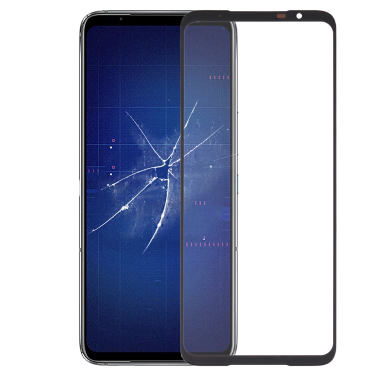 AI2201-C AI2201-F Front Screen Outer Glass Lens with OCA Optically Clear Adhesive, For Asus ROG Phone 6