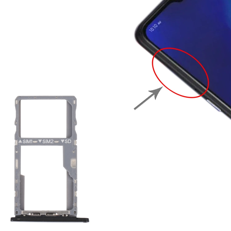 Original SIM Card Tray + SIM / Micro SD Card Tray, For Alcatel 3X 2019 — view 4