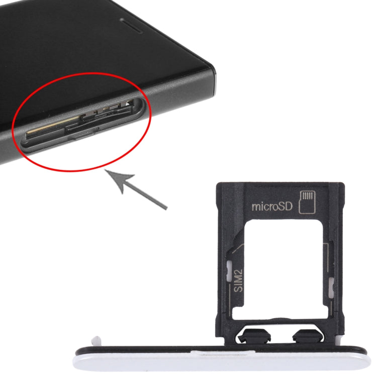Original SIM Card Tray + Micro SD Card Tray, For Sony Xperia XZ1 Compact
