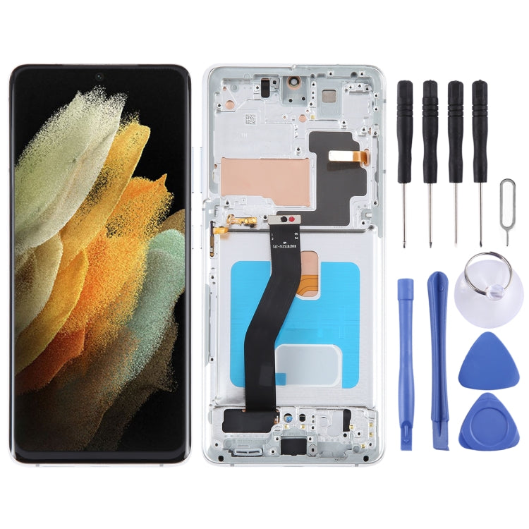 OLED LCD Screen For Samsung Galaxy S21 Ultra 5G SM-G998B Digitizer Full Assembly with Frame — view 8