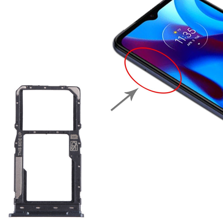 SIM Card Tray + Micro SD Card Tray, For Motorola Moto G Pure — Purple