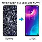 For TCL 30+ LCD Screen and Digitizer Full Assembly with Frame