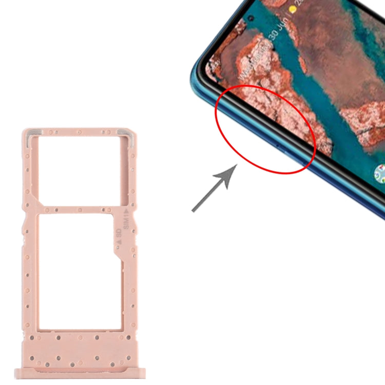 Original SIM + SIM / Micro SD Card Tray, For Nokia X20 — Blue