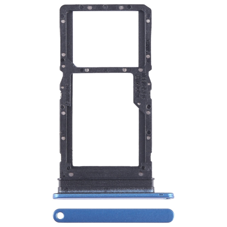 SIM + SIM / Micro SD Card Tray, For Huawei Enjoy 30 Plus — Silver