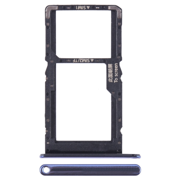 SIM + SIM / Micro SD Card Tray, For Huawei Maimang 11 — Silver