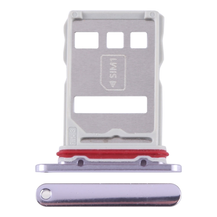 SIM + NM Card Tray, For Huawei Mate 50 — Silver