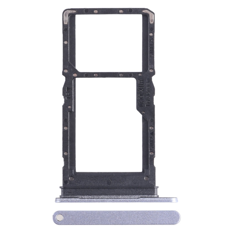 For Honor Play6C SIM + SIM / Micro SD Card Tray, For Honor Play6C — Silver