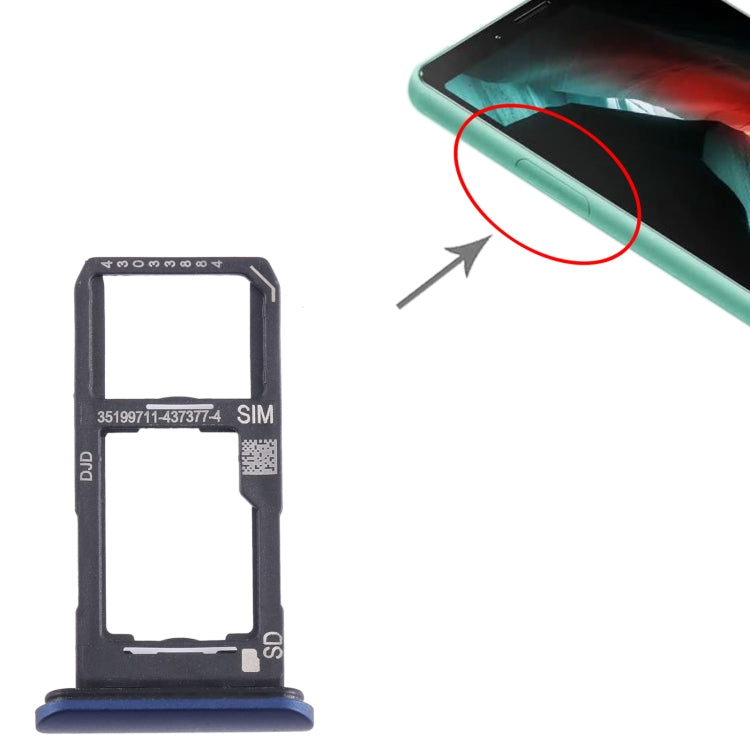 SIM + Micro SD Card Tray, For Sony Xperia 10 II