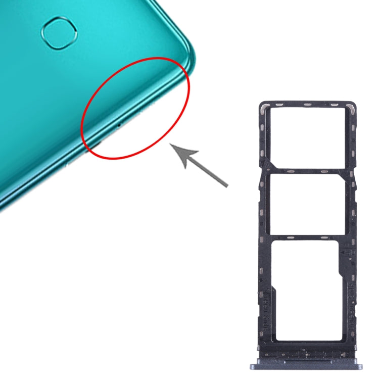 SIM Card Tray + SIM Card Tray + Micro SD Card Tray, For Tecno Spark Go 2022