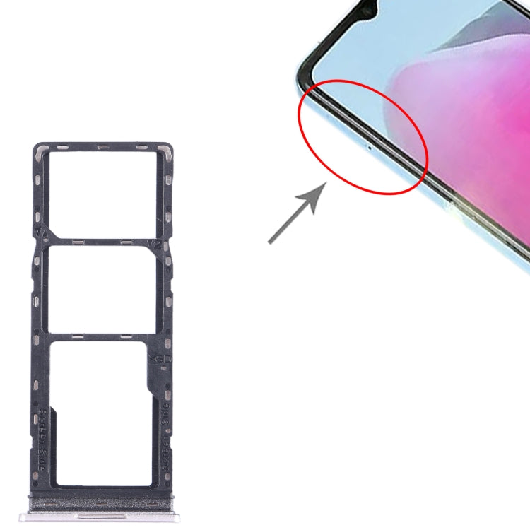 BF7 SIM Card Tray + SIM Card Tray + Micro SD Card Tray, For Tecno Pop 7 Pro