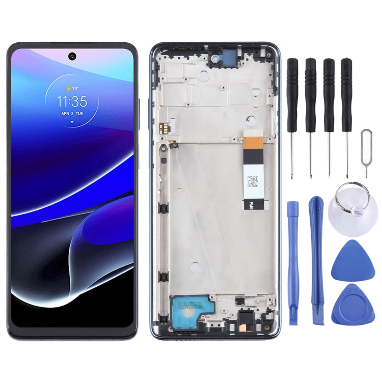 OEM LCD Screen Digitizer Full Assembly with Frame, For Motorola Moto G Stylus 5G 2022