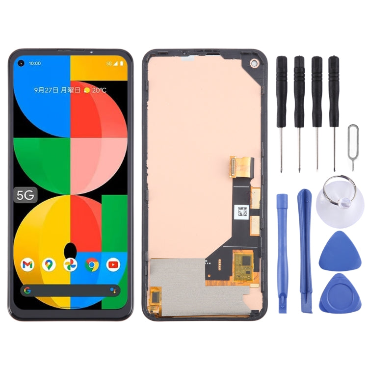 G1F8F G4S1M TFT LCD Screen with Digitizer Full Assembly, Not Supporting Fingerprint Identification, For Google Pixel 5a 5G