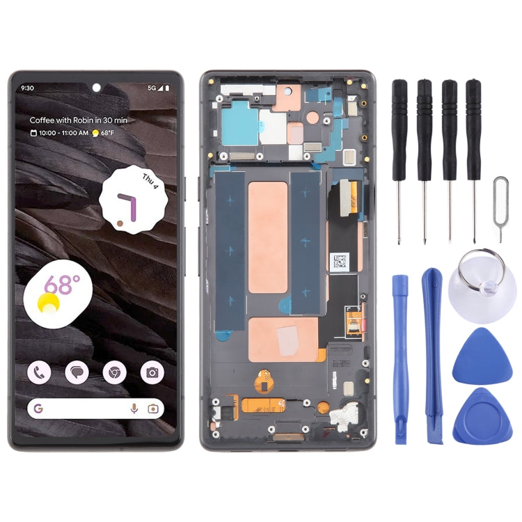 G82U8 OLED LCD Screen Digitizer Full Assembly with Frame, For Google Pixel 7A