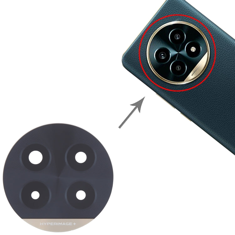 For Realme 13 Pro 10pcs Original Back Camera Lens — Black