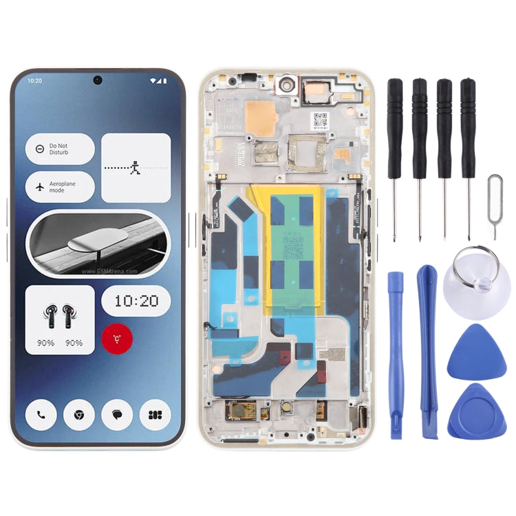 Original AMOLED LCD Screen Digitizer Full Assembly with Frame, For Nothing Phone (2A) A142 5G, For Nothing Phone (2A) A142 5G(Original, Blue)