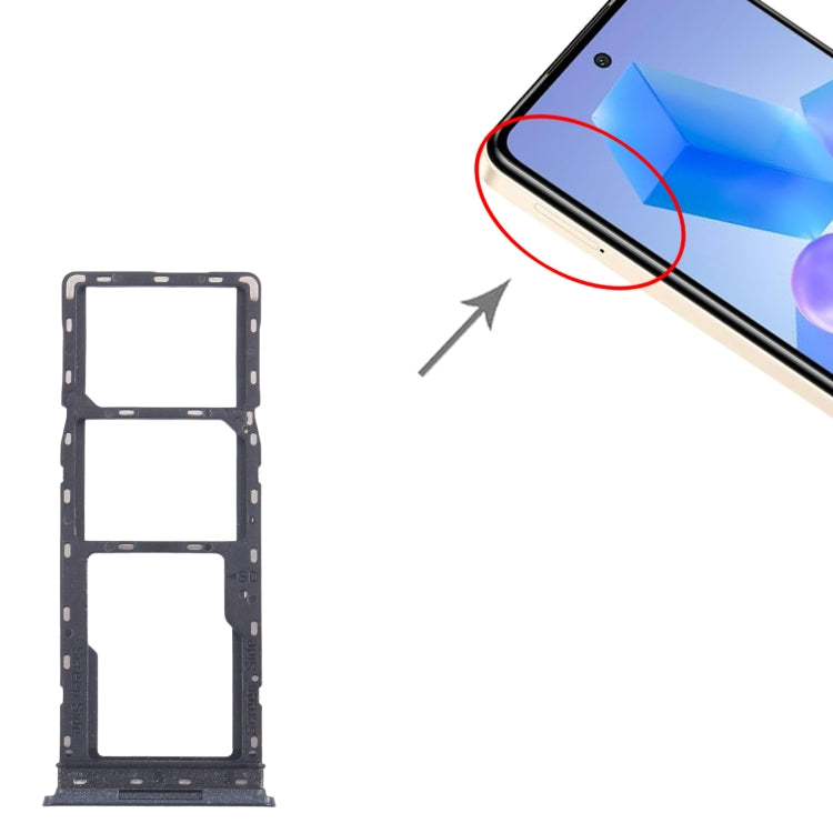 X6525 5pcs SIM Card Tray + SIM Card Tray + Micro SD Card Tray, For Infinix Smart 8 Pro