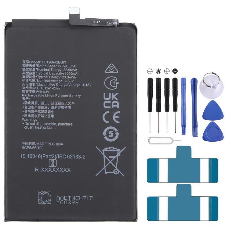 HB4966A2EGW 5900mAhLi-Polymer Battery Replacement, For Honor 90 Smart