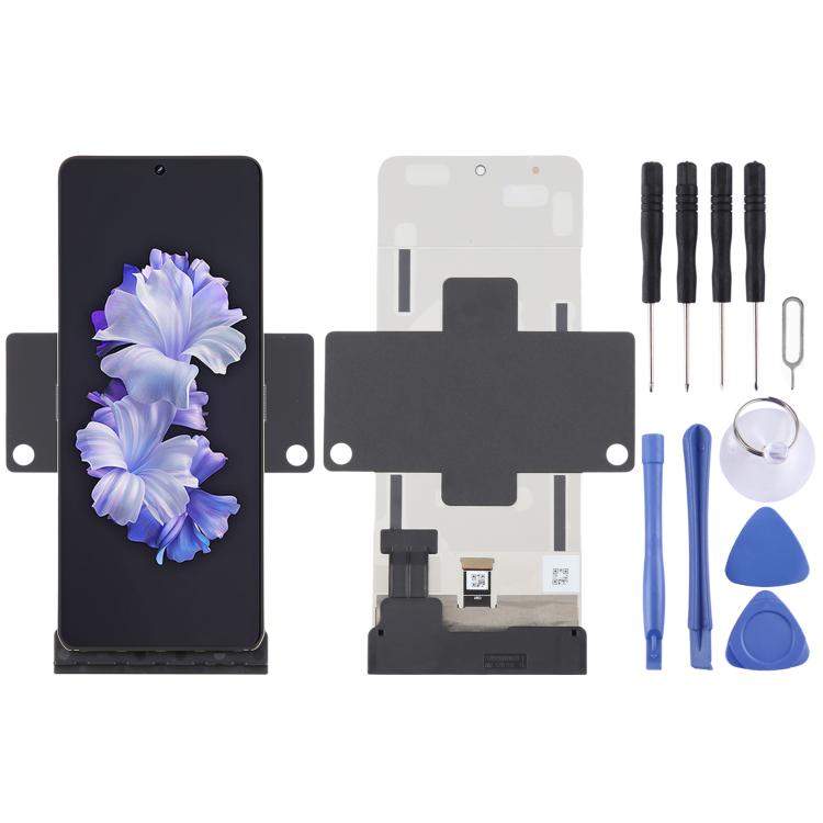For Tecno Phantom V Flip Original Foldable LTPO AMOLED Material LCD Screen with Digitizer Full Assembly