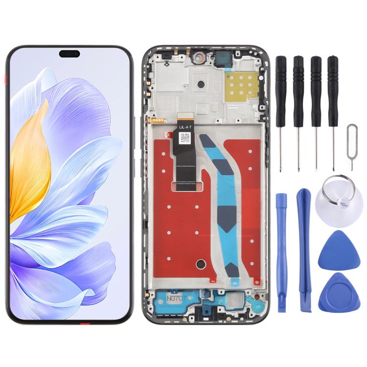 For Honor X60i Original LCD Screen Digitizer Full Assembly with Frame, For Honor X60i (Original) — Blue