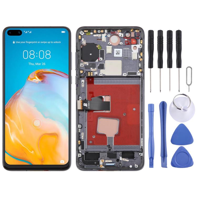 TFT LCD Screen Digitizer Full Assembly with Frame, Not Supporting Fingerprint Identification