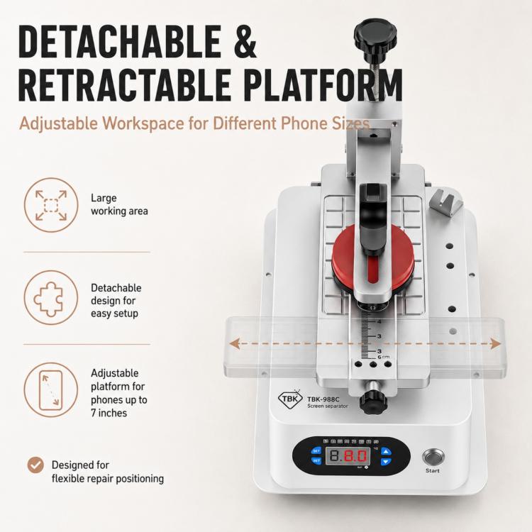 LCD Rotary Separator Middle Frame Remover, TBK 988C