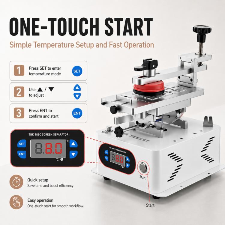 LCD Rotary Separator Middle Frame Remover, TBK 988C