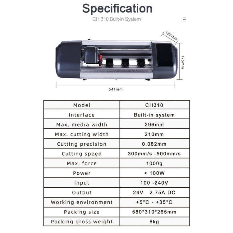 CH310 Unlimited Operations Mobile Phone Screen Protector Cutting Machine, US Plug
