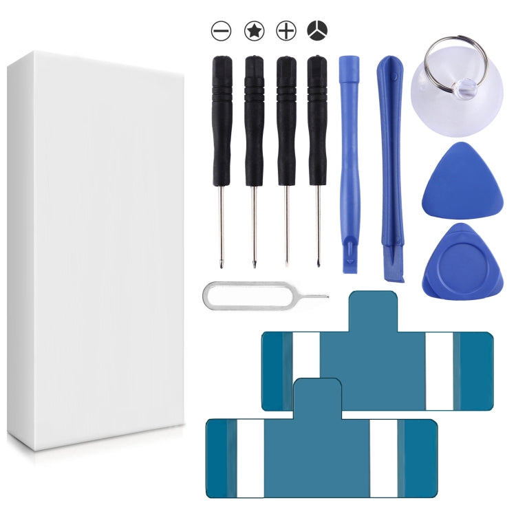 (4 x Screwdriver + 2 x Teardown Rods + 1 x Sucker+ 2 x Triangle on Thick Slices + Eject Pin + 2 x Battery Tape), 12 in 1 Repair Kits