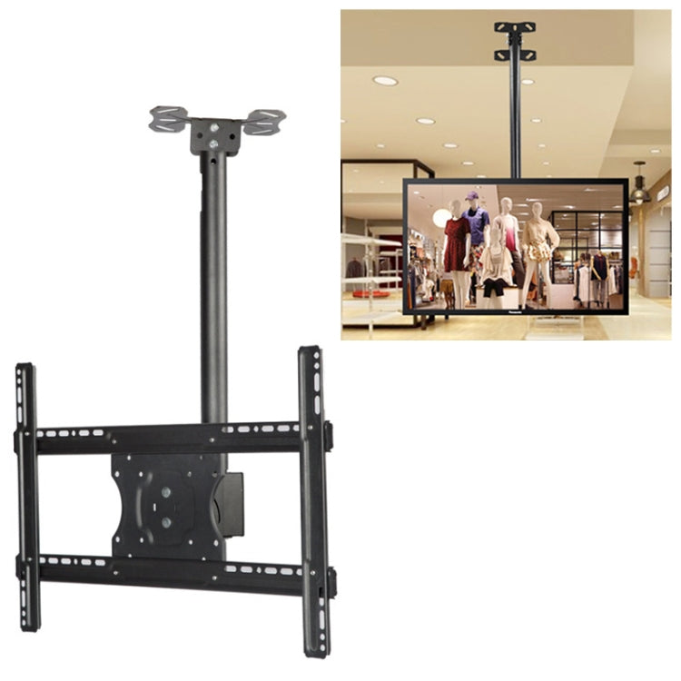 Universal Height & Angle Adjustable Single Screen TV Wall-mounted Ceiling Dual-use Bracket, Retractable Range: 0.5-3m, 32-65 inch