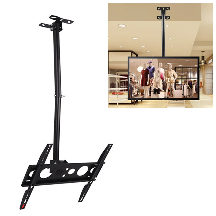Universal Height & Angle Adjustable Single Screen TV Wall-mounted Ceiling Dual-use Bracket, Retractable Range: 0.5-1m, 26-60 inch