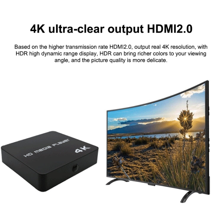 Uhd 4K Player Single-unit Advertising Machine Powered Up Automatically Plays Video PPT Horizontal and Vertical U Disk