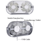 Small Bean Desktop Desktop Double Leaf Usb Mini Fan