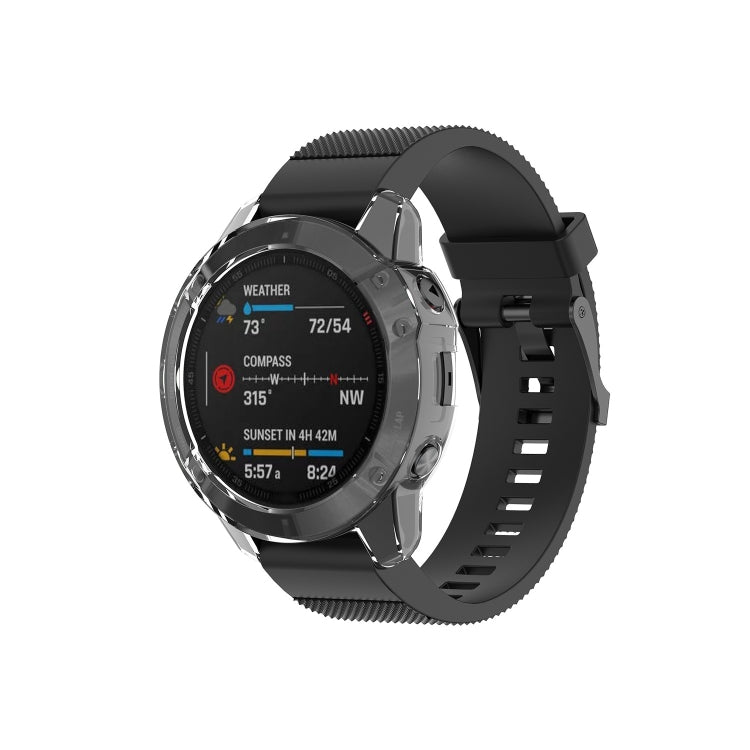 Suitable for Garmin Fenix 6X / 6X Pro Transparent TPU Silica Gel Watch Case
