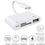 ZS-S1827 4 in 1 SD Card + TF Card + 8 Pin Charge + USB Interface to 8 Pin Interface Camera Reader Adapter, Support All iOS System — view 3