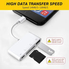 ZS-S1827 4 in 1 SD Card + TF Card + 8 Pin Charge + USB Interface to 8 Pin Interface Camera Reader Adapter, Support All iOS System — view 5