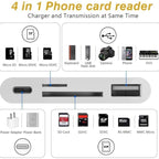 ZS-S1827 4 in 1 SD Card + TF Card + 8 Pin Charge + USB Interface to 8 Pin Interface Camera Reader Adapter, Support All iOS System — view 9