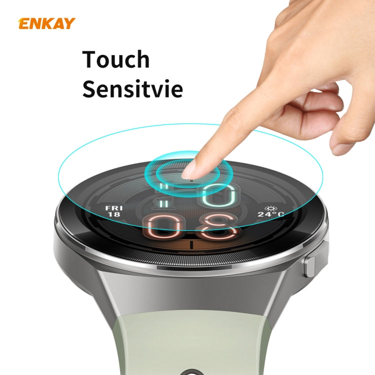 For HUAWEI Watch GT 2E 46mm Dynamic Edition ENKAY Hat-Prince 0.2mm 9H 2.15D Curved Edge Tempered Glass Screen Protector Watch Film