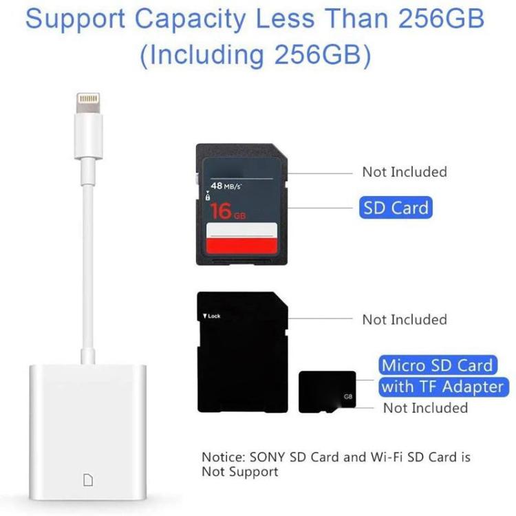ZS-KL21810 8 Pin to SD Card Camera Card Reader Adapter, Support All iOS System — view 3