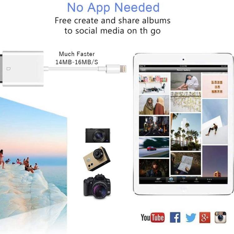 ZS-KL21810 8 Pin to SD Card Camera Card Reader Adapter, Support All iOS System — view 9