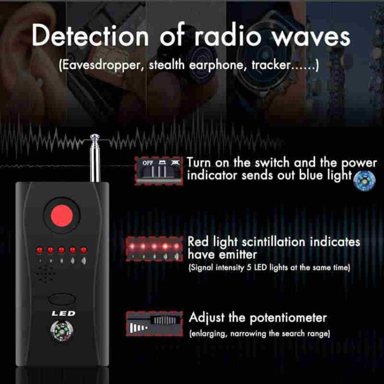 CC308 Full Range Camera Laser Detector Mini Wireless Camera Signal GSM Device Finder — view 5