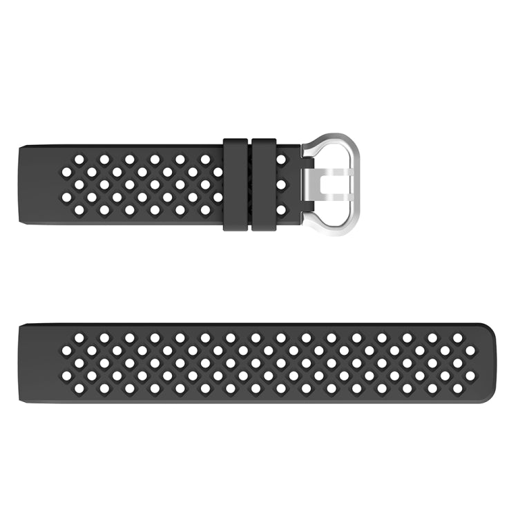For Fitbit Charge 3 / 4 Hollow Square Silicone Strap Replacement Wristband