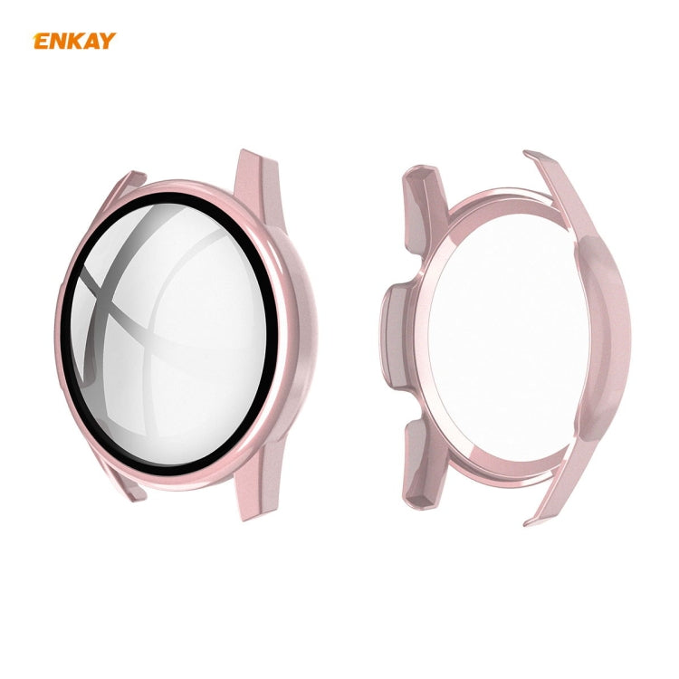 For Huawei Watch GT 2 46mm ENKAY Hat-Prince ENK-AC8202 Full Coverage PC Frosted Case + 9H Tempered Glass Protector