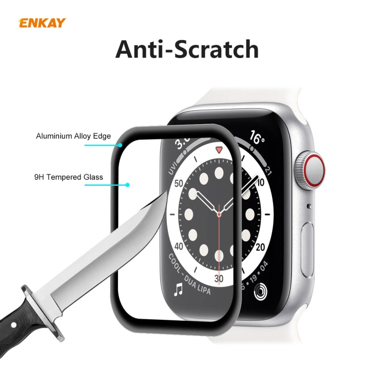 ENKAY Hat-Prince 0.2mm 9H Surface Hardness 3D Explosion-proof Aluminum Alloy Edge Full Screen Tempered Glass Screen Film