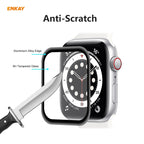 2 PCS ENKAY Hat-Prince 0.2mm 9H Surface Hardness 3D Explosion-proof Aluminum Alloy Edge Full Screen Tempered Glass Screen Film