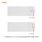ENKAY 3 in 1 Crystal Laptop Protective Case + US Version TPU Keyboard Film + Anti-dust Plugs Set for MacBook Pro 13.3 inch A1706 / A1989 / A2159 (with Touch Bar)
