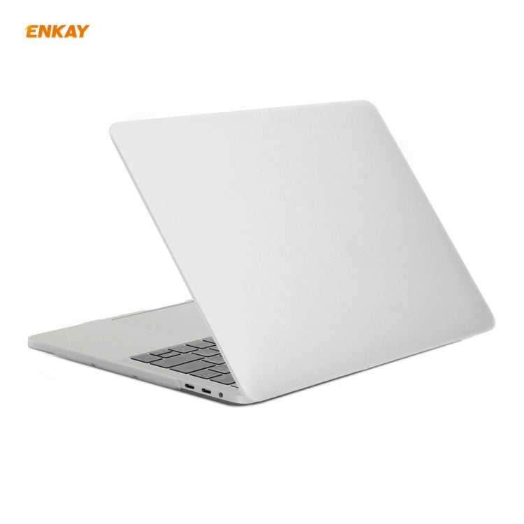 ENKAY 3 in 1 Matte Laptop Protective Case + EU Version TPU Keyboard Film + Anti-dust Plugs Set for MacBook Pro 13.3 inch A1708 (without Touch Bar)