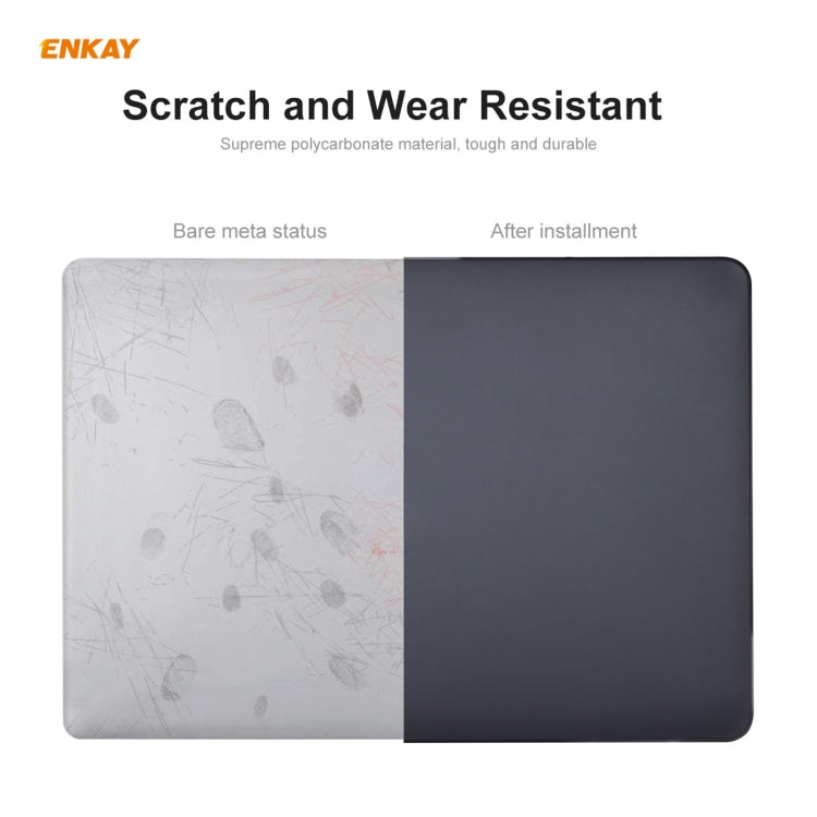 ENKAY 3 in 1 Matte Laptop Protective Case + EU Version TPU Keyboard Film + Anti-dust Plugs Set for MacBook Pro 13.3 inch A1708 (without Touch Bar)