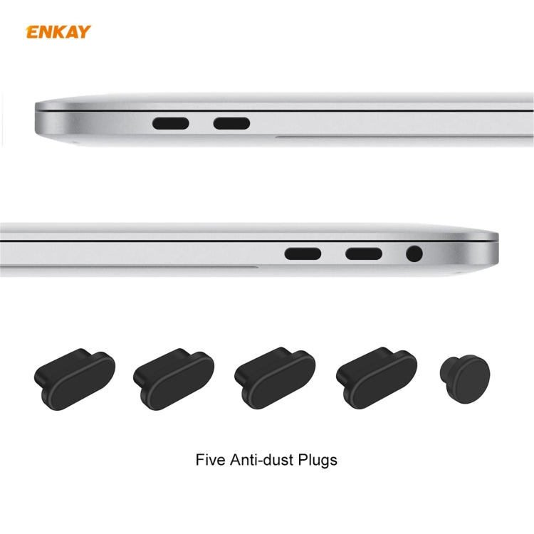 ENKAY 3 in 1 Matte Laptop Protective Case + EU Version TPU Keyboard Film + Anti-dust Plugs Set for MacBook Pro 13.3 inch A1708 (without Touch Bar)