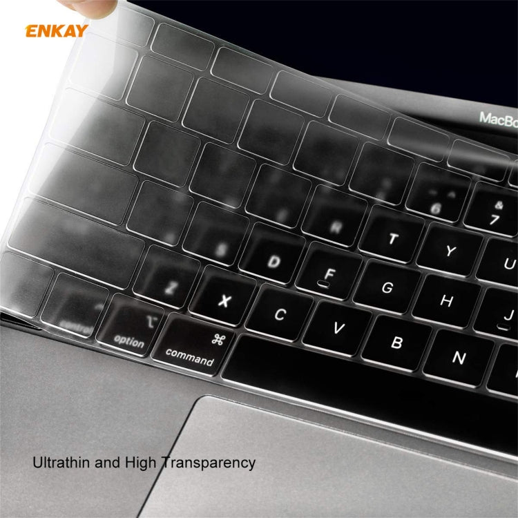 ENKAY 3 in 1 Matte Laptop Protective Case + EU Version TPU Keyboard Film + Anti-dust Plugs Set for MacBook Pro 13.3 inch A1708 (without Touch Bar)